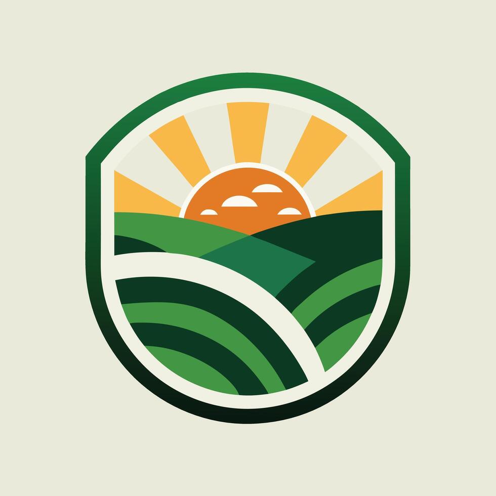Agriculture Logo illustration black and white vector