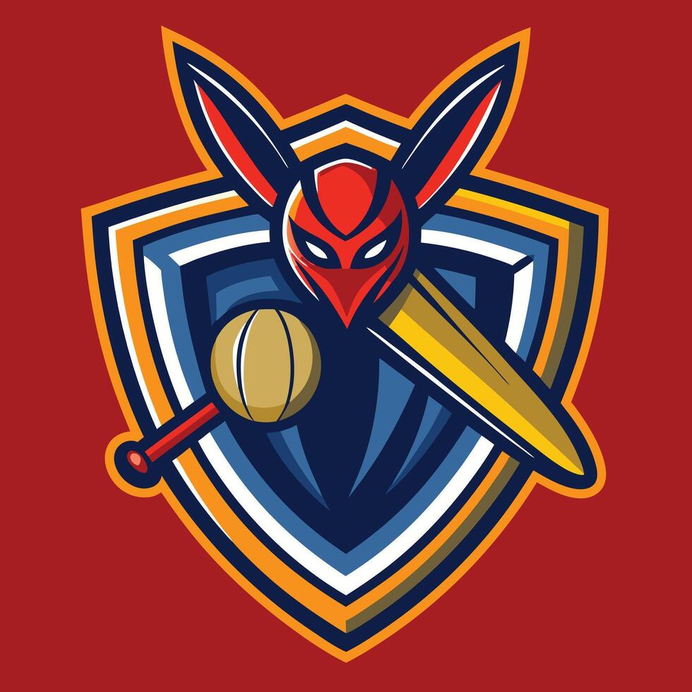 sports logo illustration isolated on solid background vector