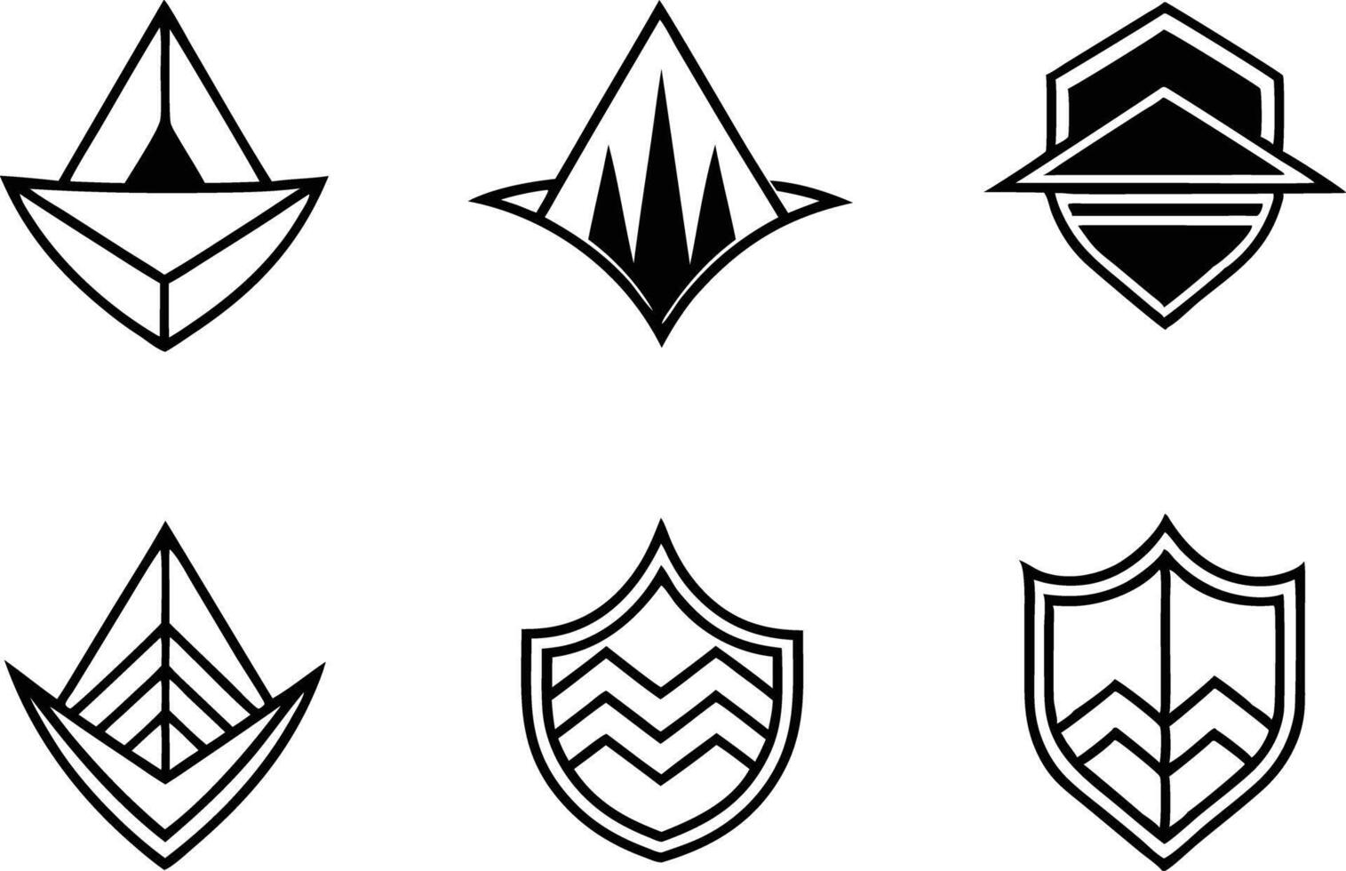 set off minimal logo and icon illustration black and white vector