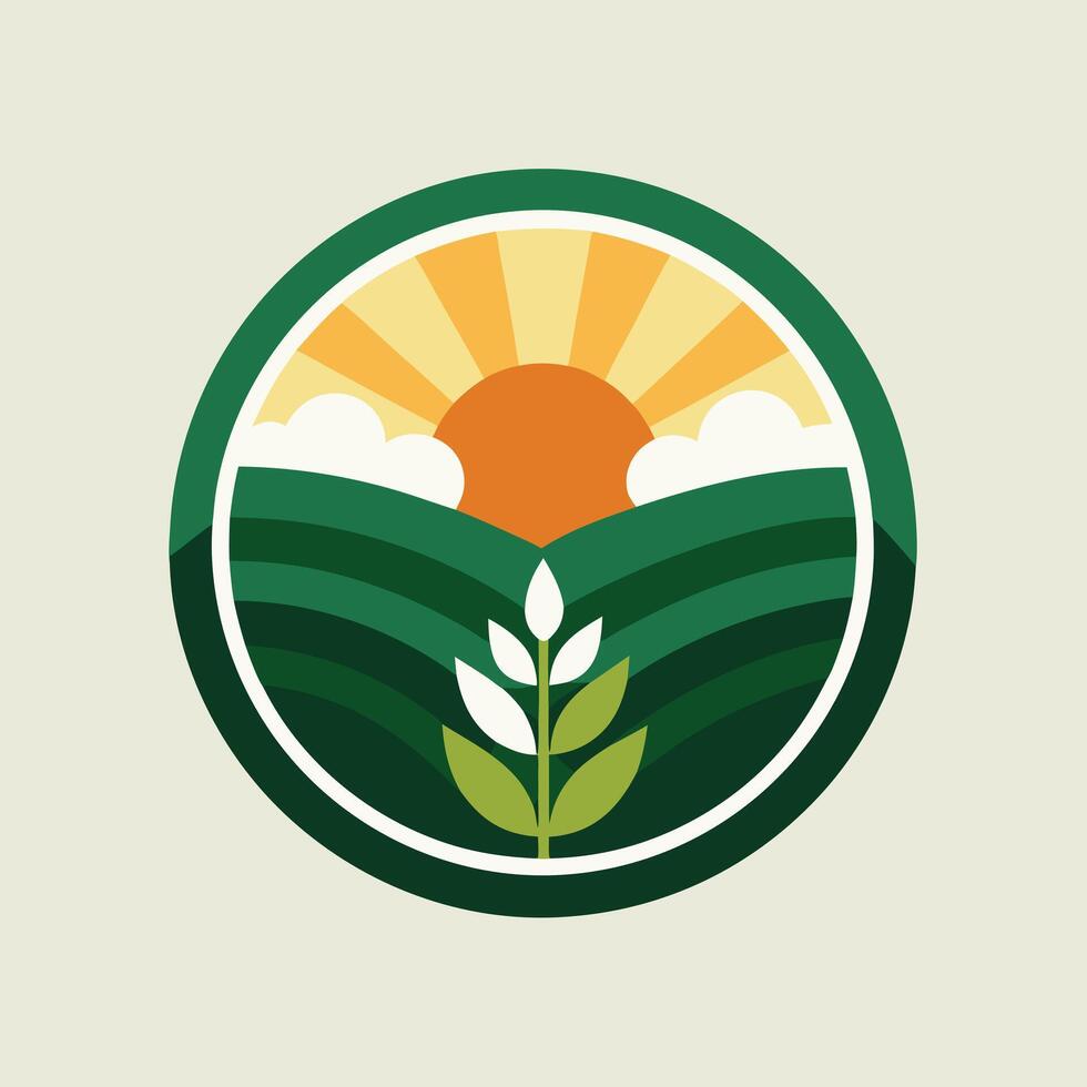 Agriculture Logo illustrationon white background vector