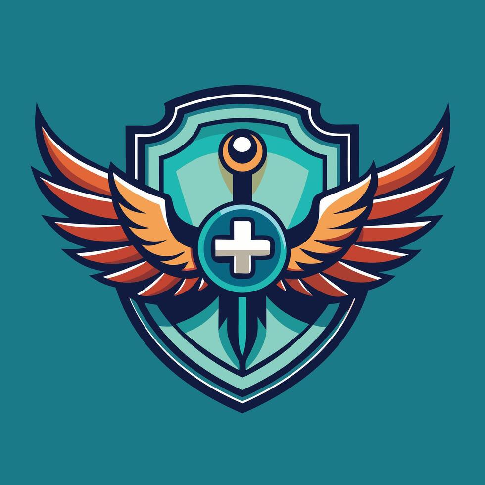 Medical Logo Illustration on solid background vector