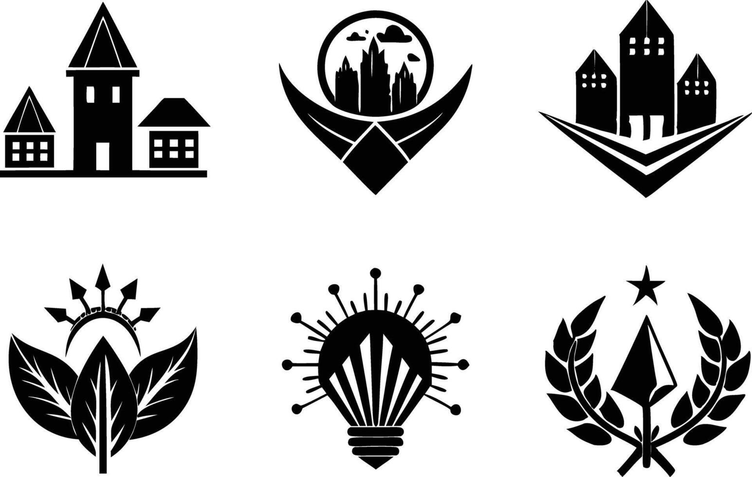 set off minimal corporate logo illustration black and white vector