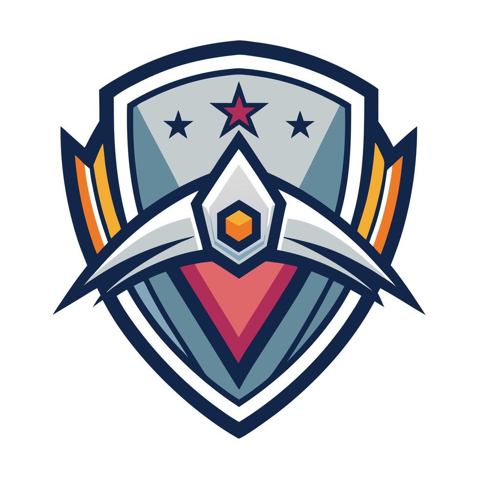 minimal esports gaming logo illustration black and white vector