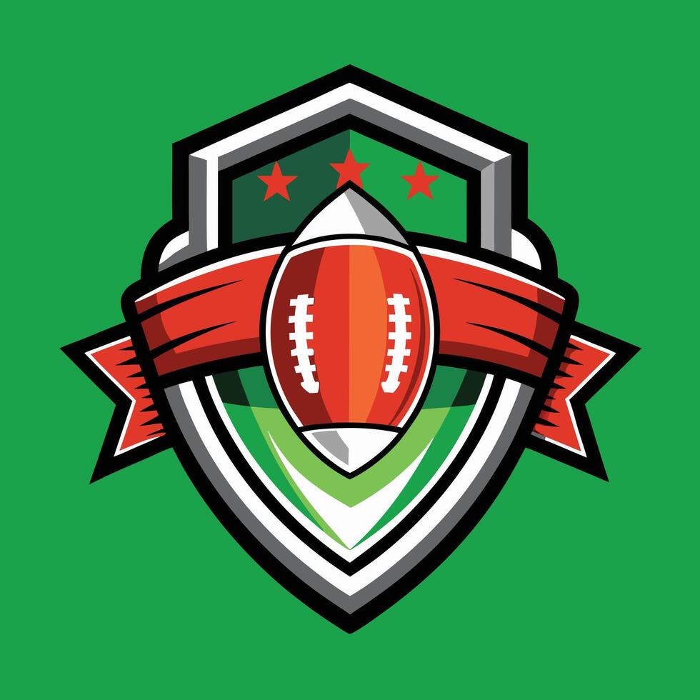 football team logo design illustration on solid background vector