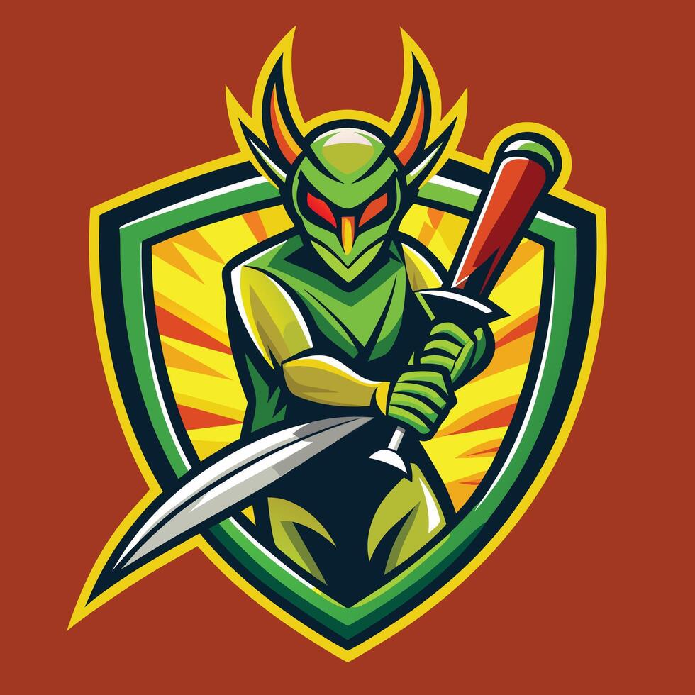 sports logo illustration isolated on solid background vector