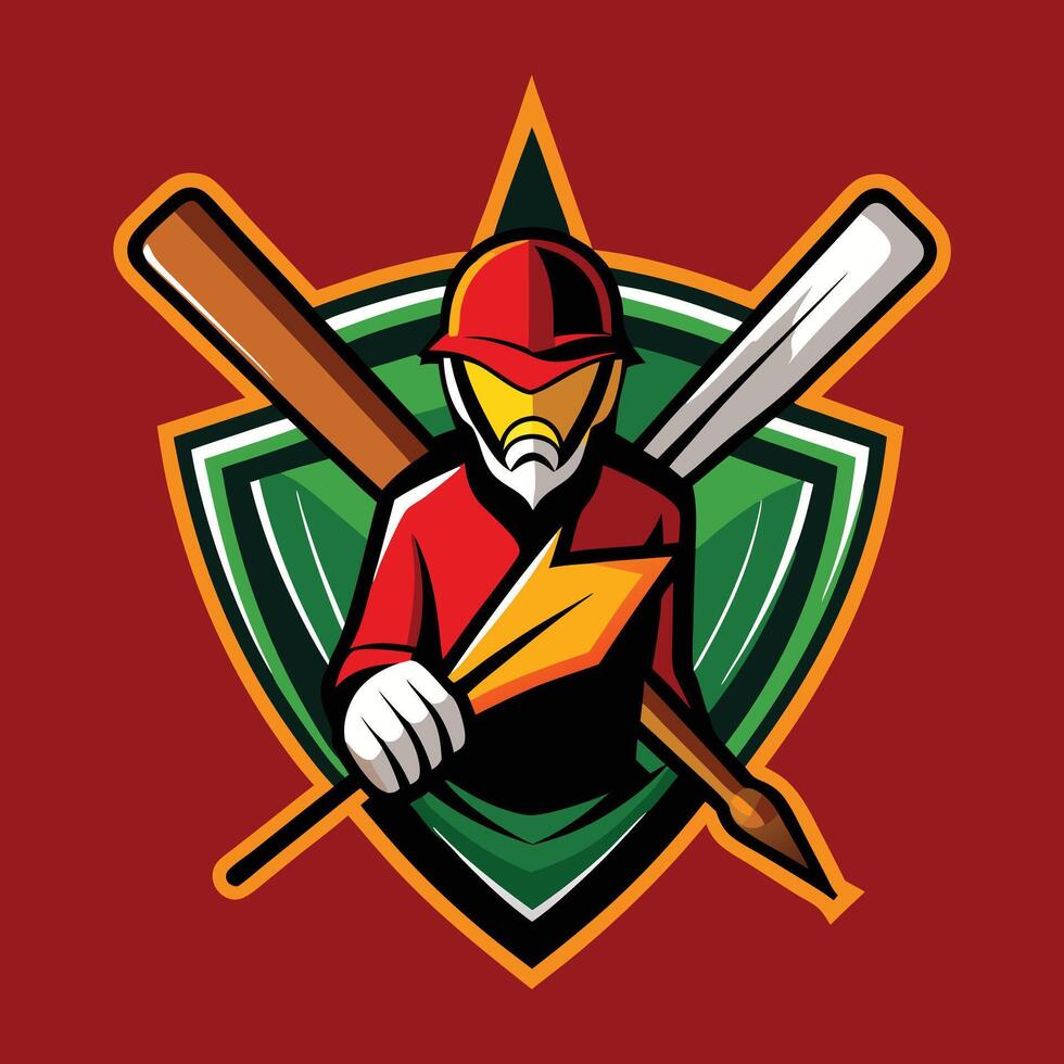 sports logo illustration isolated on solid background vector