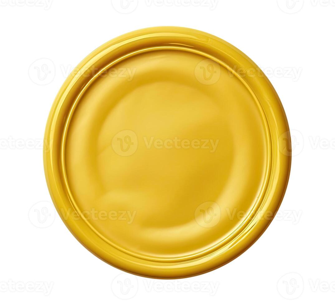 Wax Seal, Isolated on White photo
