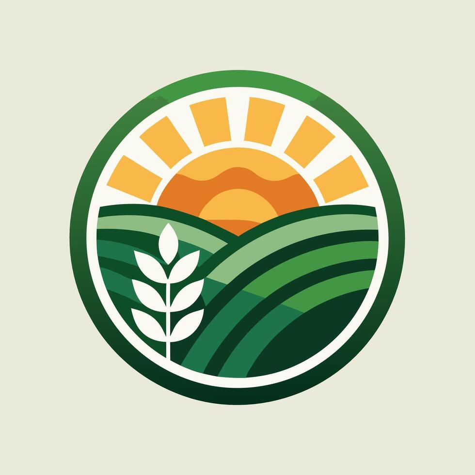 Agriculture Logo illustrationon white background vector