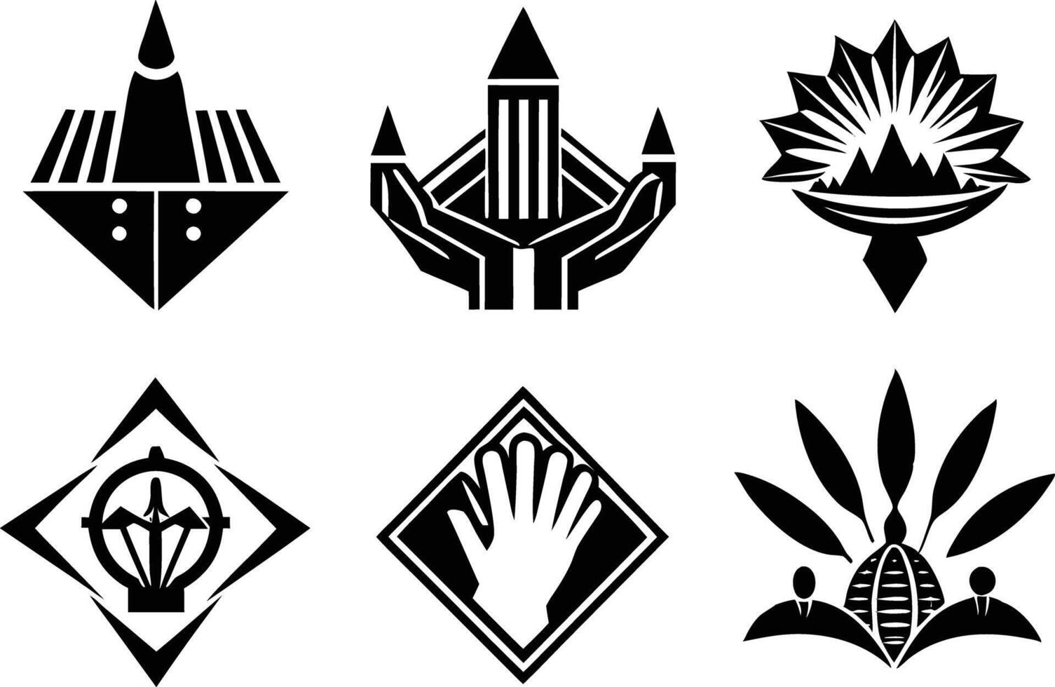 set off minimal corporate logo illustration black and white vector