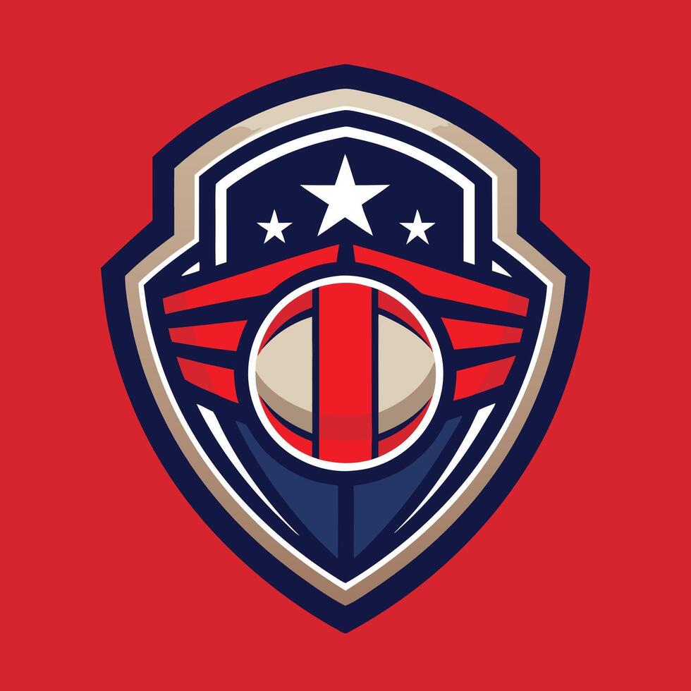 Football team logo illustration on white background vector