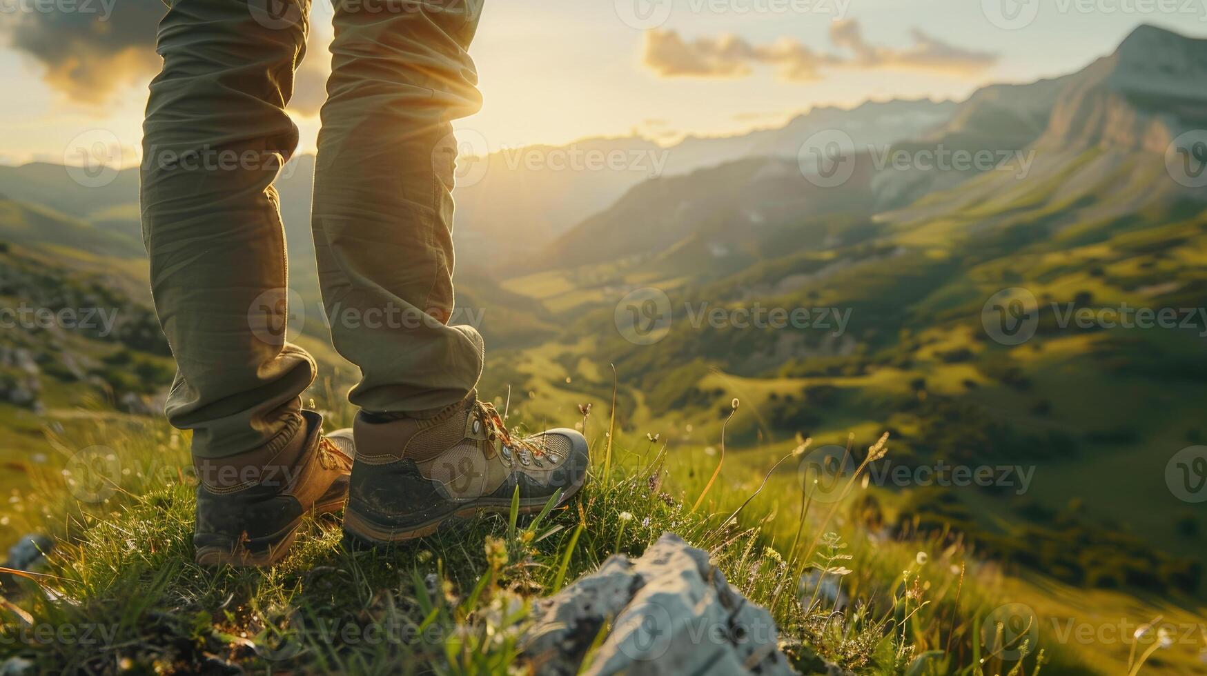 Traveler in the Mountains photo
