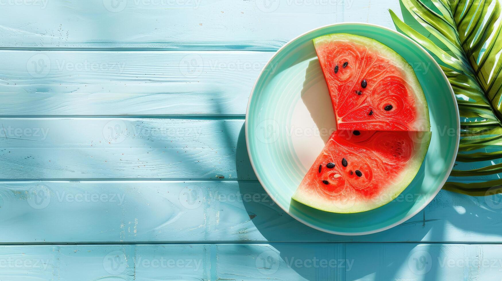 Watermelon Slices in Plate photo