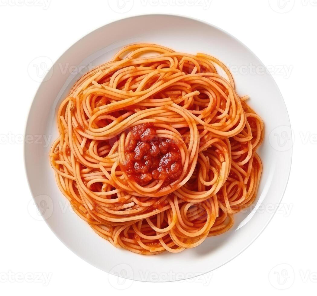 Spaghetti, Isolated on White photo