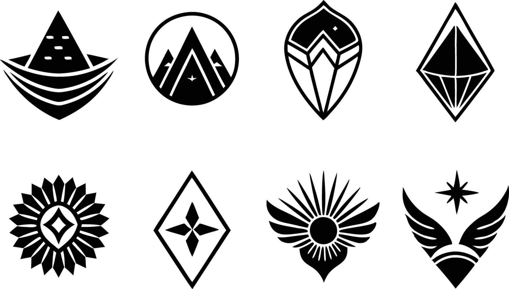 set off Modern minimal businness logo design on white background vector