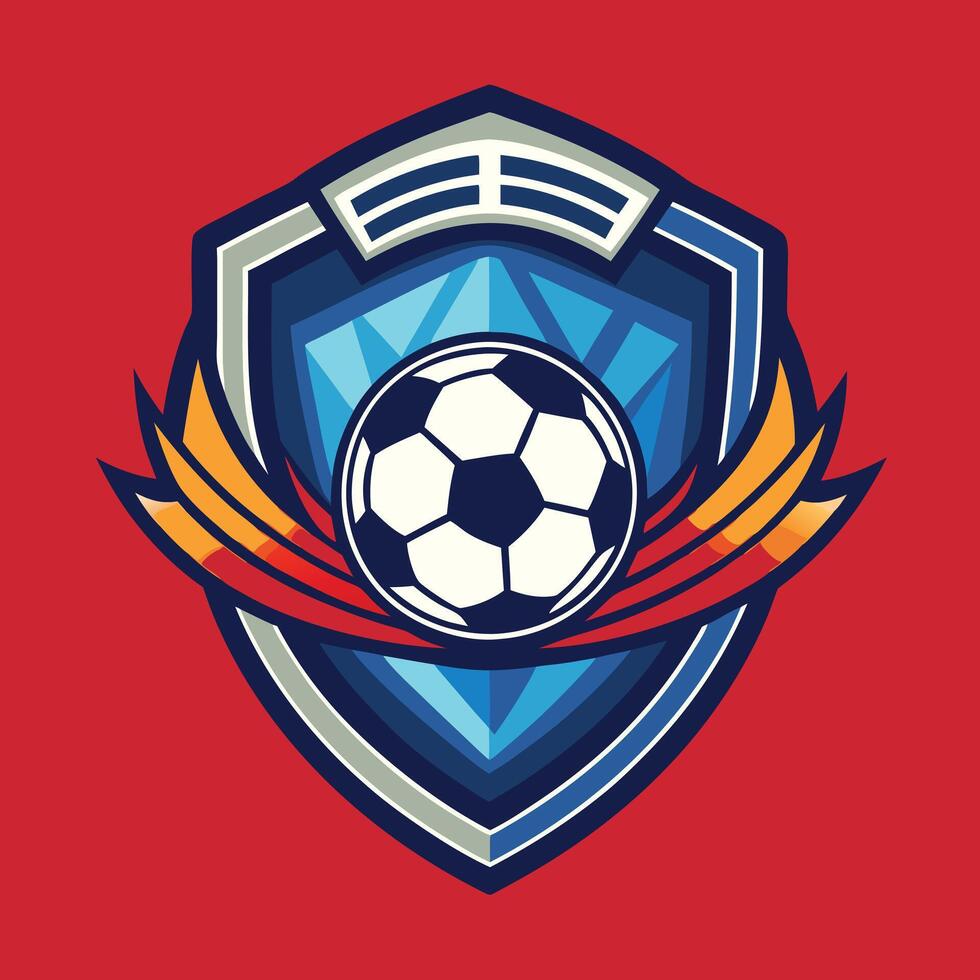 Football team logo illustration on white background vector