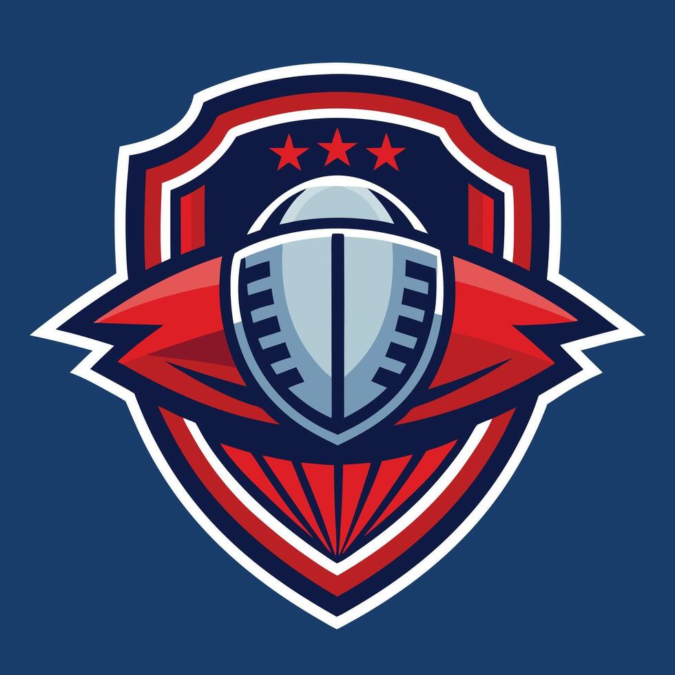 football team logo design illustration on solid background vector