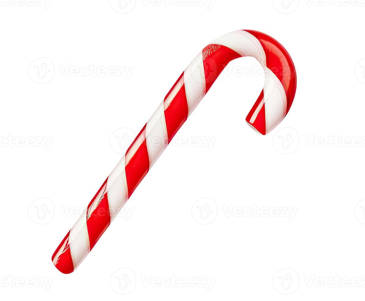 Candy Cane, Isolated on White photo