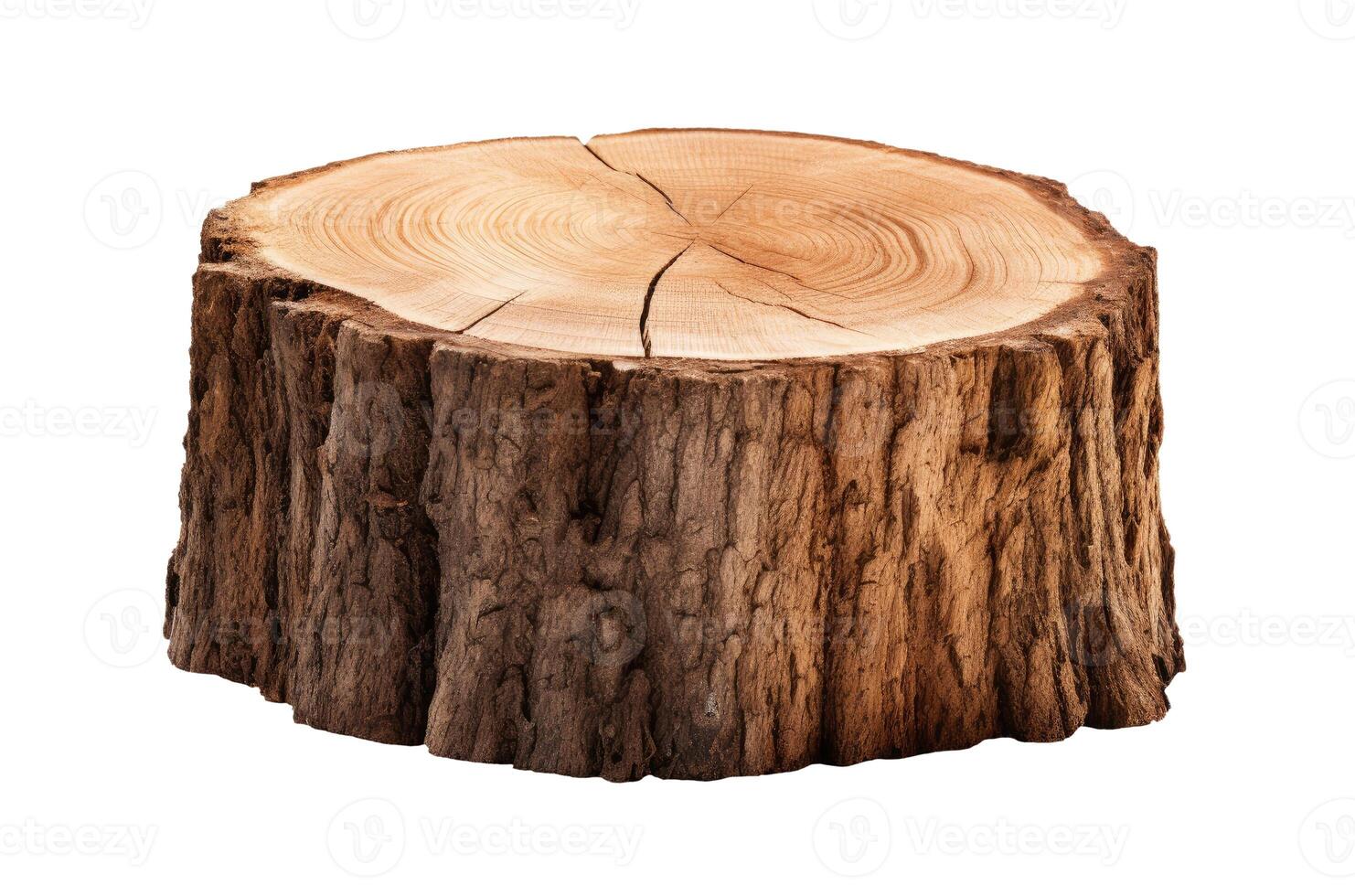 Stump, Isolated on White photo