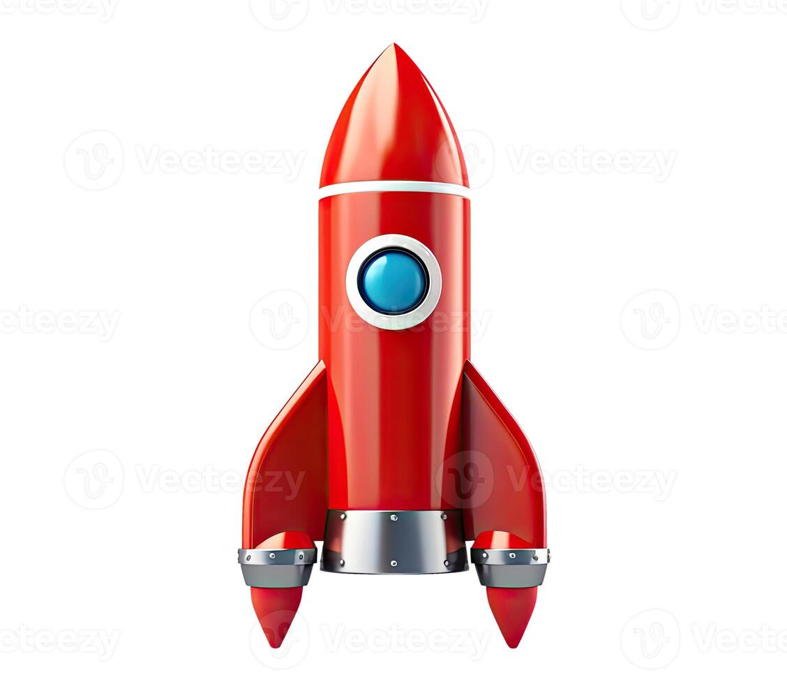 Space Ship, Isolated on White photo