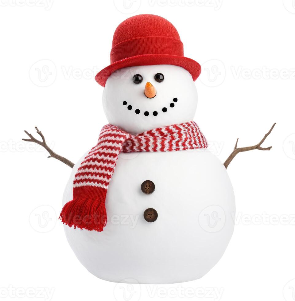 Snowman, Isolated on White photo