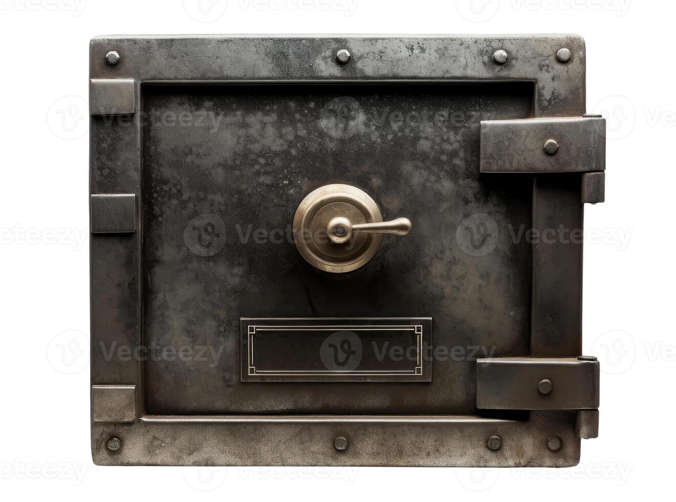 Metallic Safe, Isolated on White photo