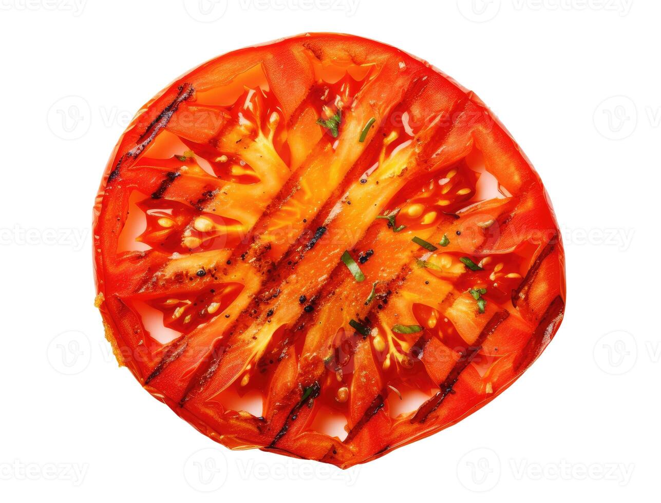 Grilled Tomato, Isolated on White photo