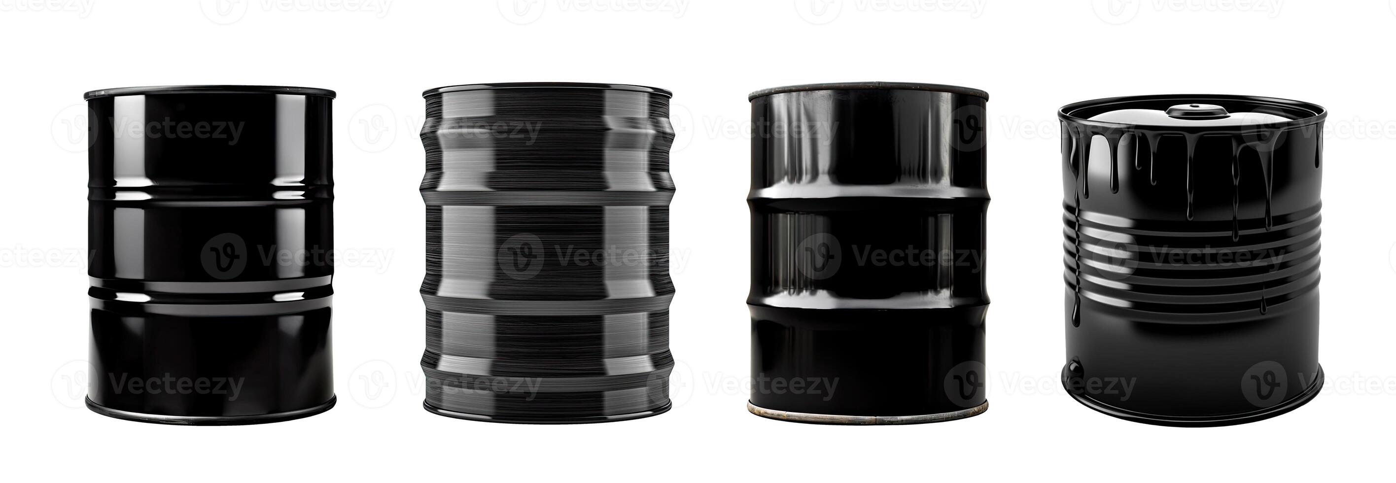 Black Oil Barrels, Isolated on White photo