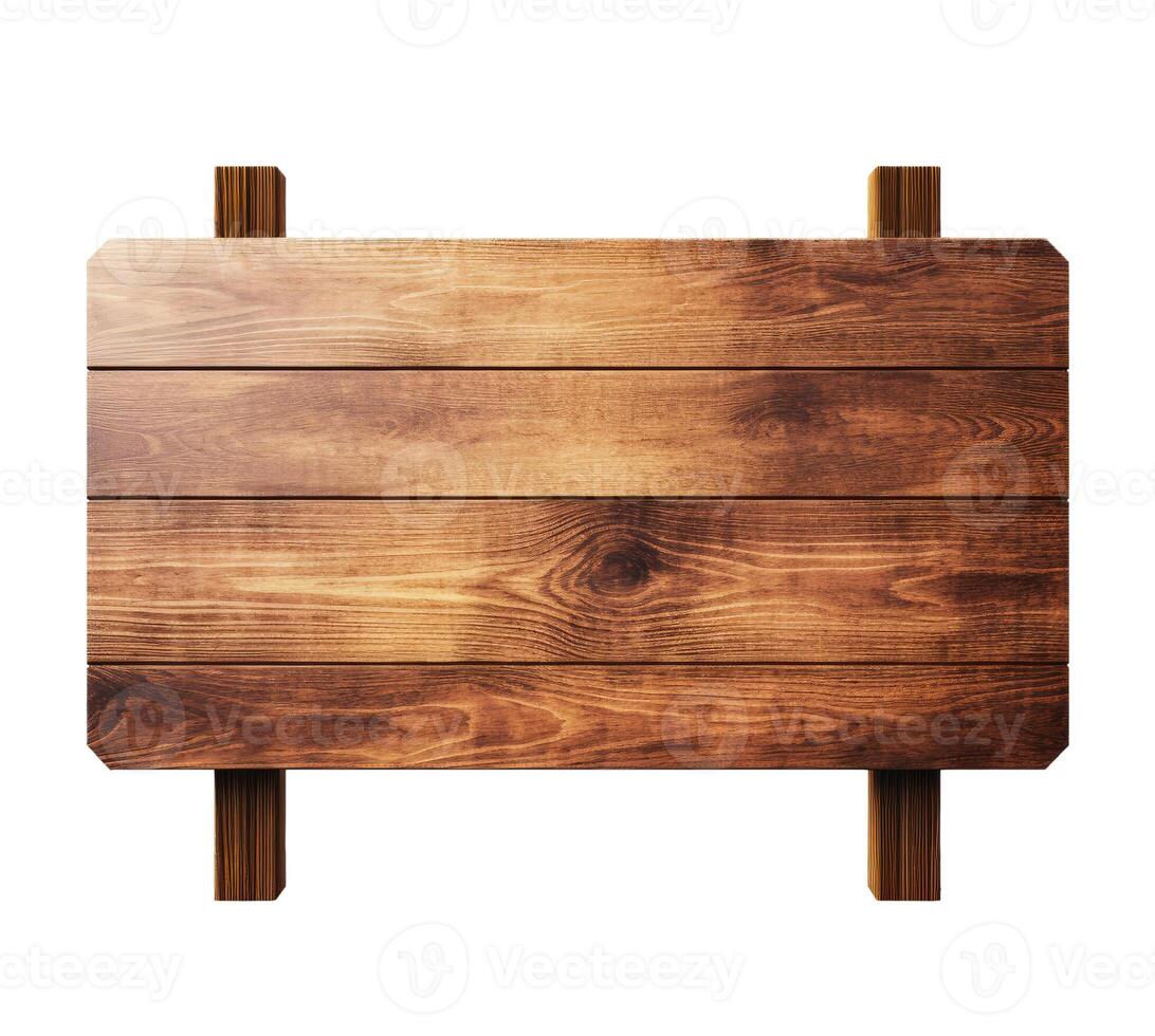 Wooden Signboard, Isolated on White photo