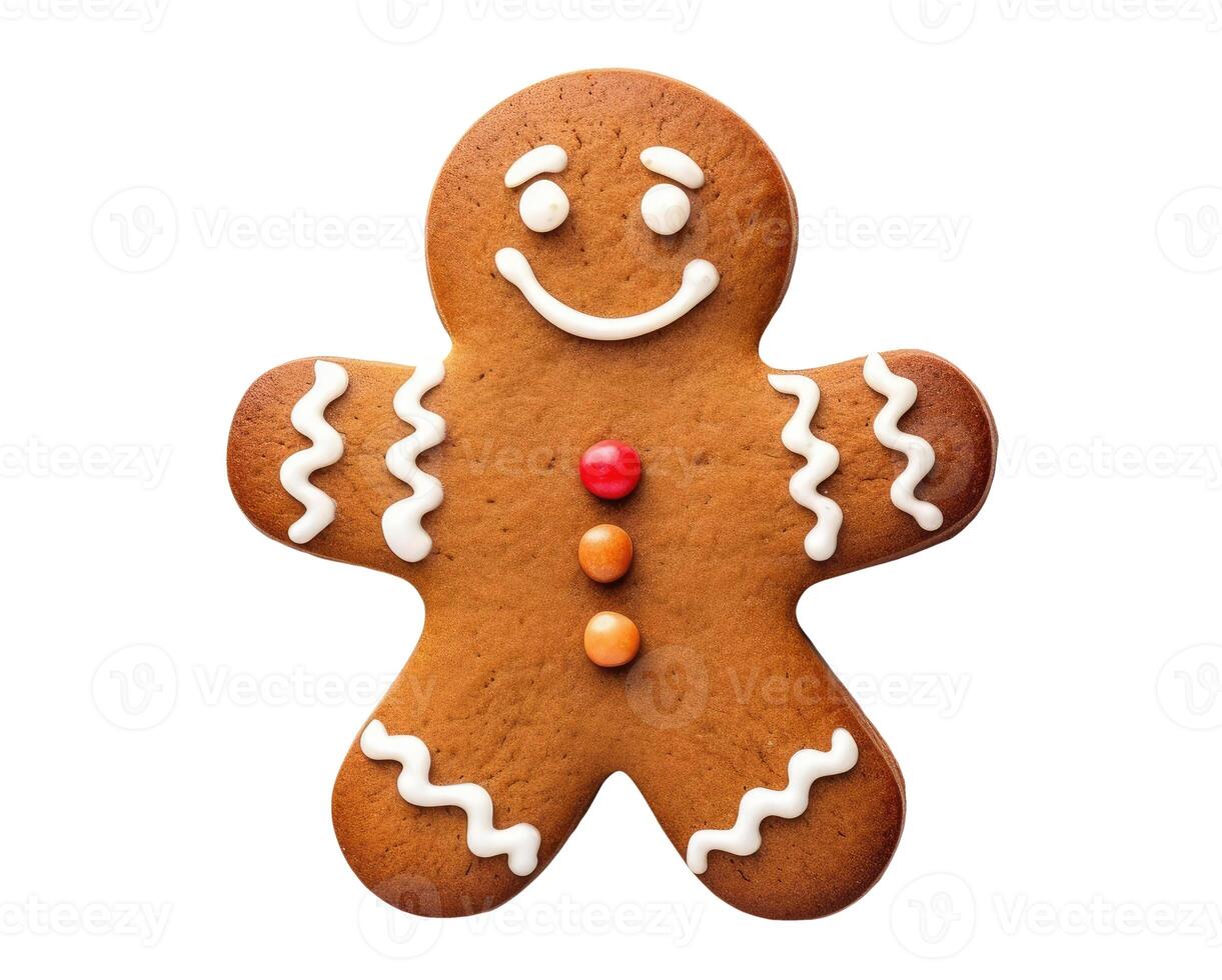 Gingerbread Man, Isolated on White photo