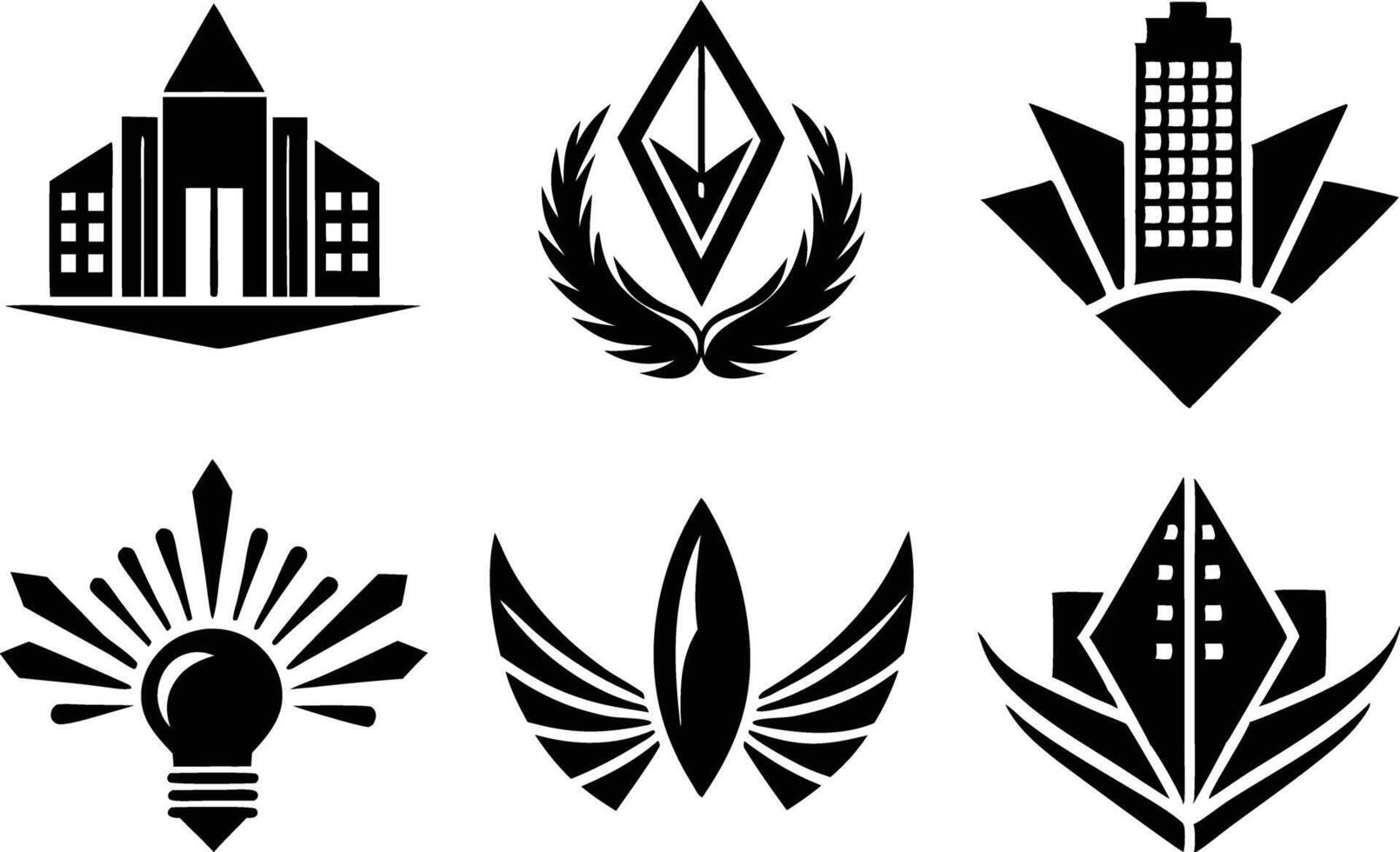 set off minimal corporate logo illustration black and white vector