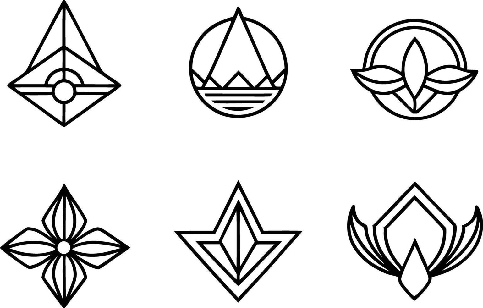 set off minimal logo and icon illustration black and white vector