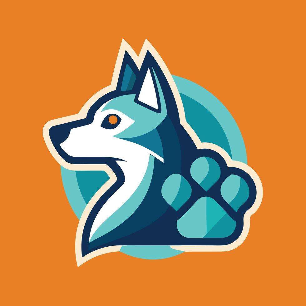 Pet Logo Illustration On solid background vector