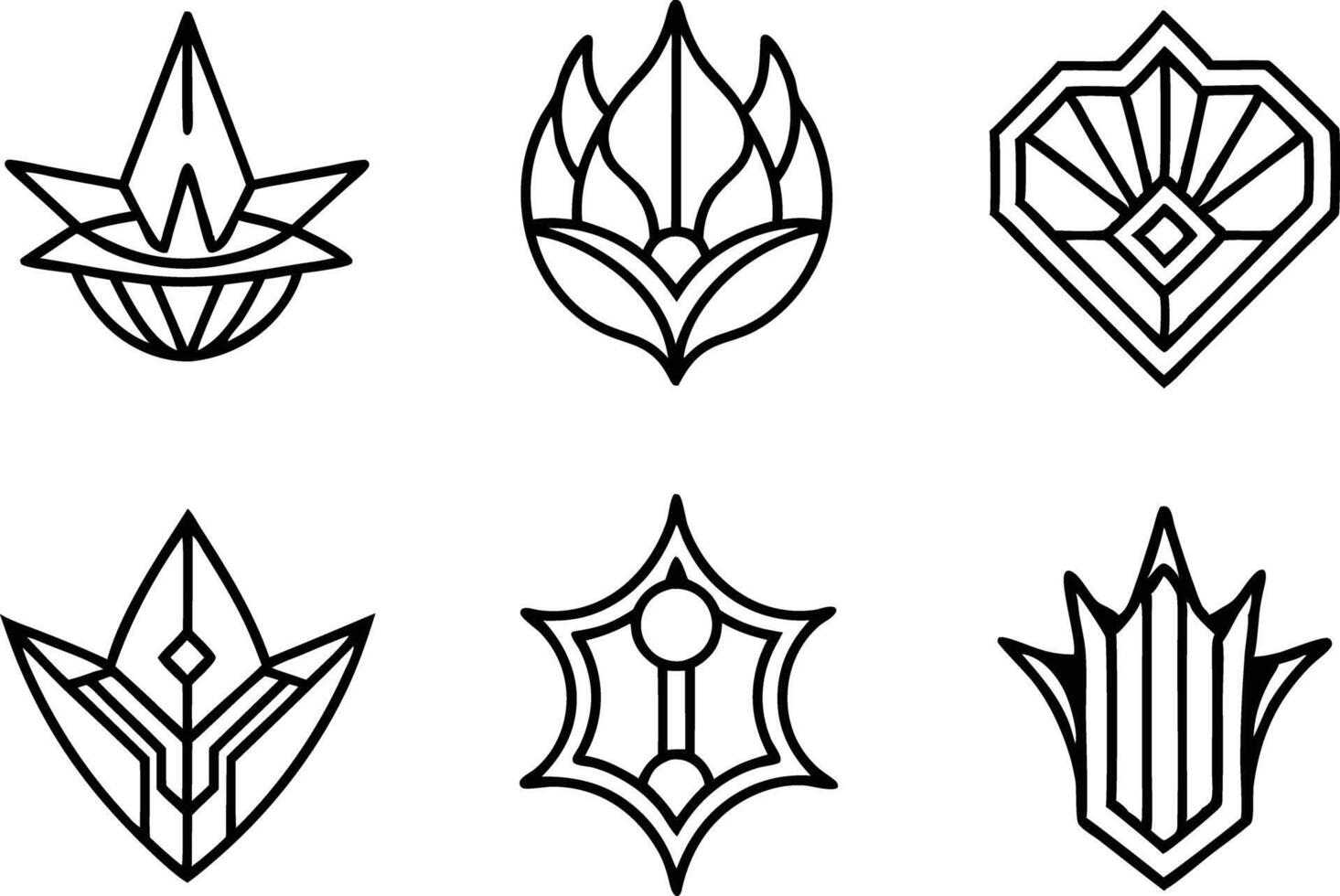 set off minimal logo and icon illustration black and white vector