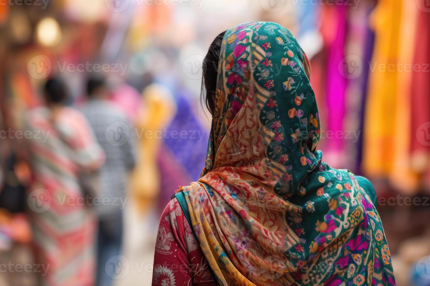 Indian Woman - Back View photo