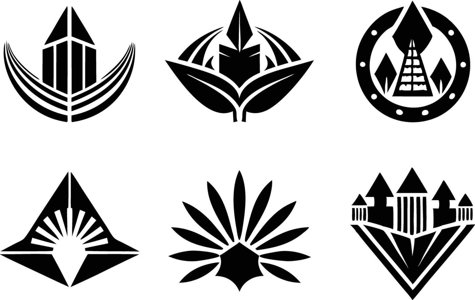 set off minimal corporate logo illustration black and white vector