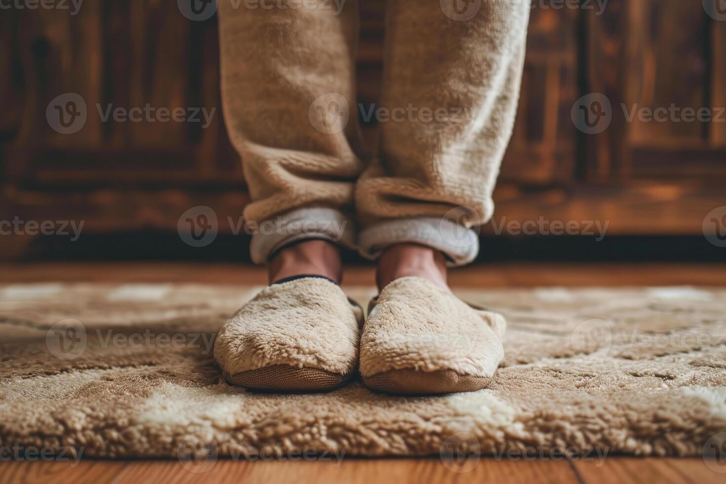 Man Wearing Slippers photo