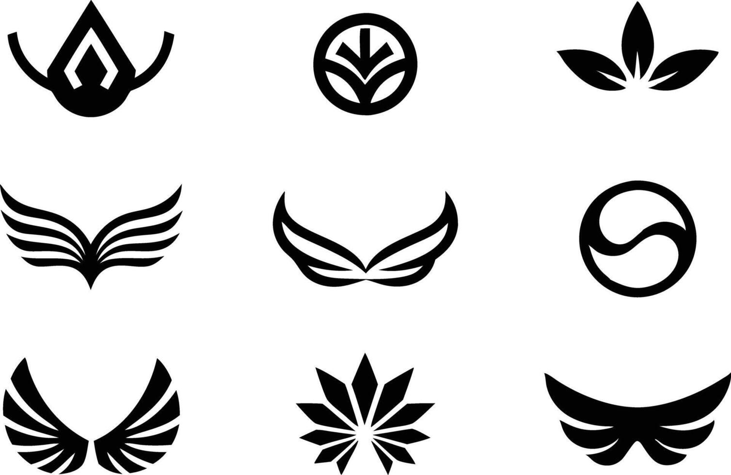 AdoHand drawn black Modern businness logo design on white background vector