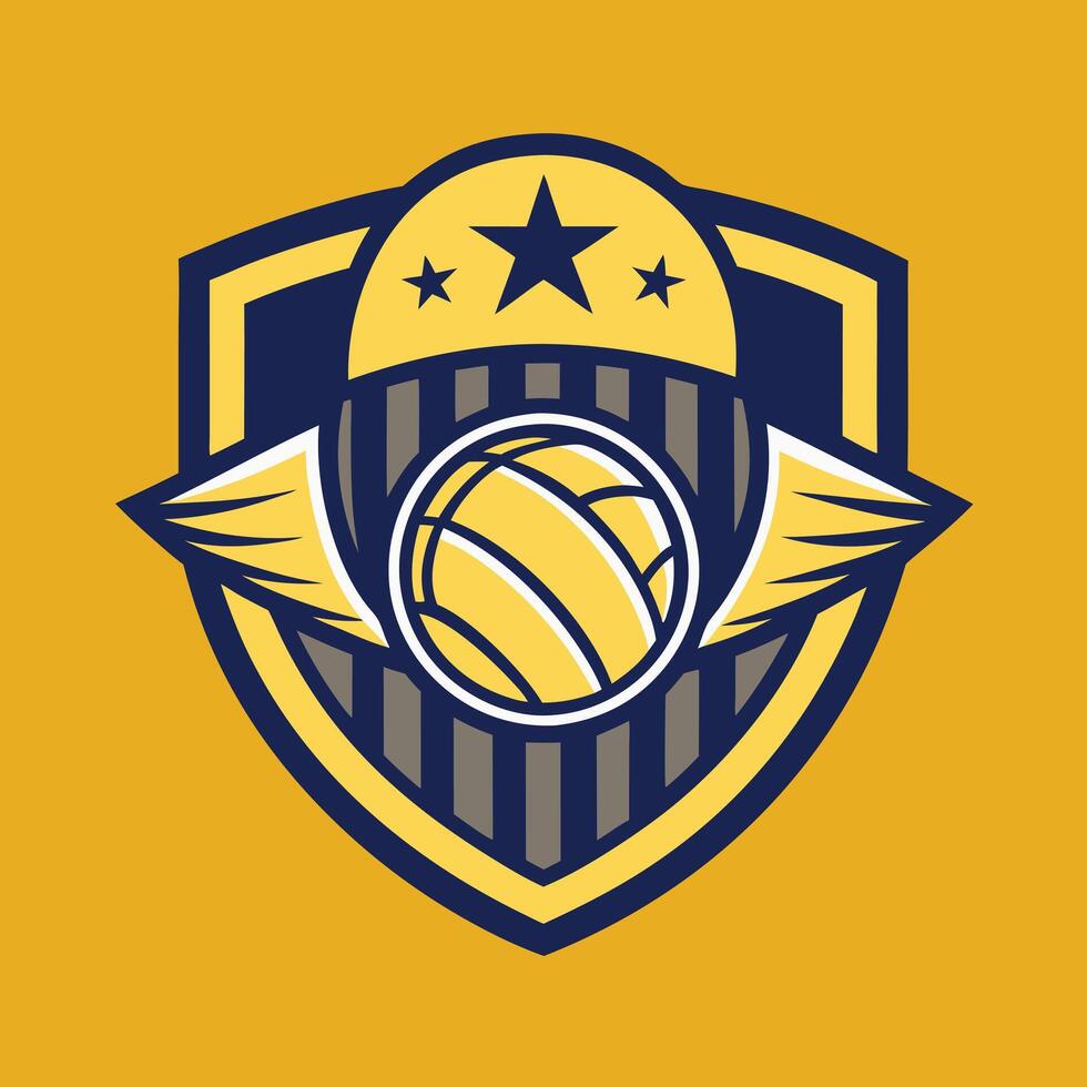 football team logo design illustration on solid background vector