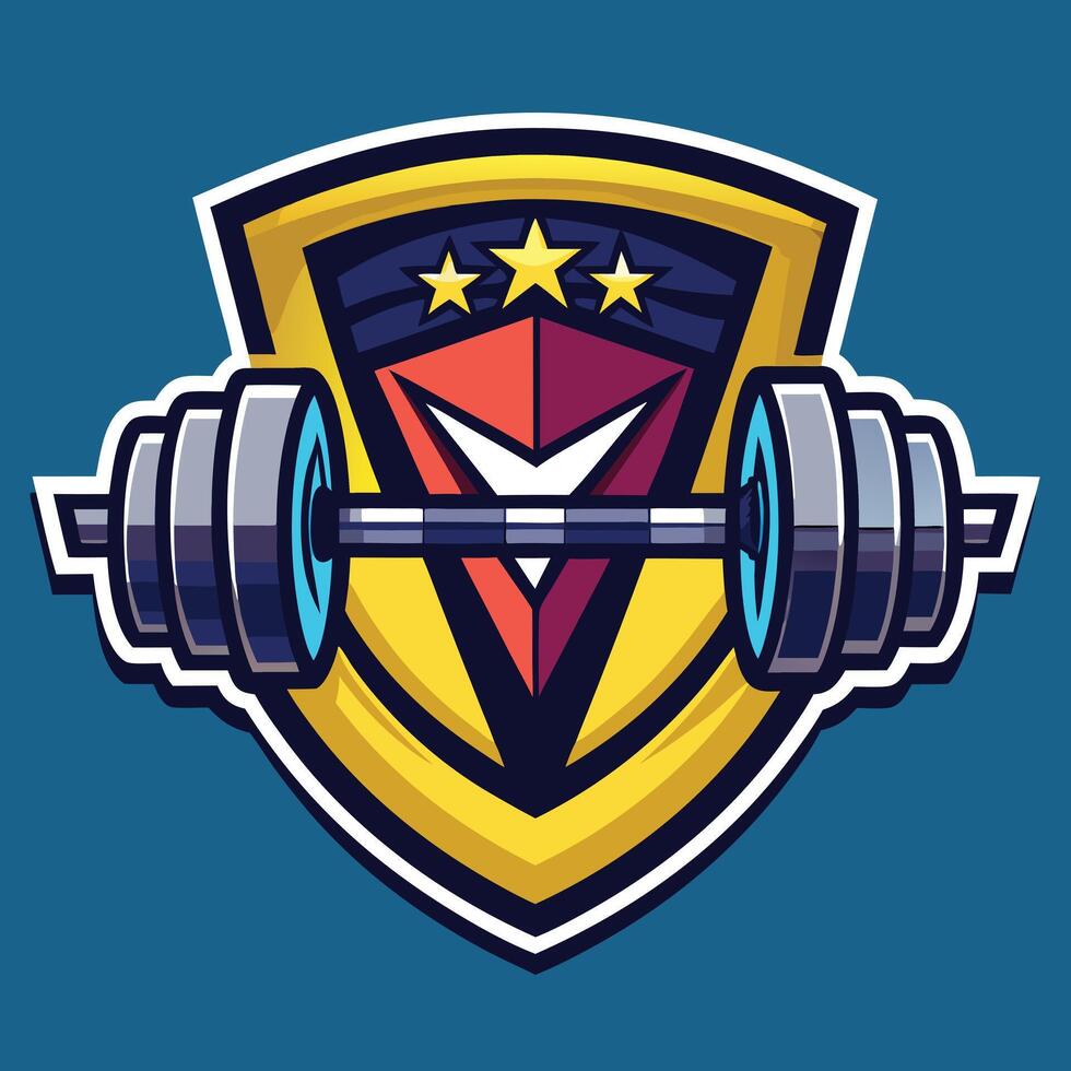 Fitness Logo illustration on solid background vector