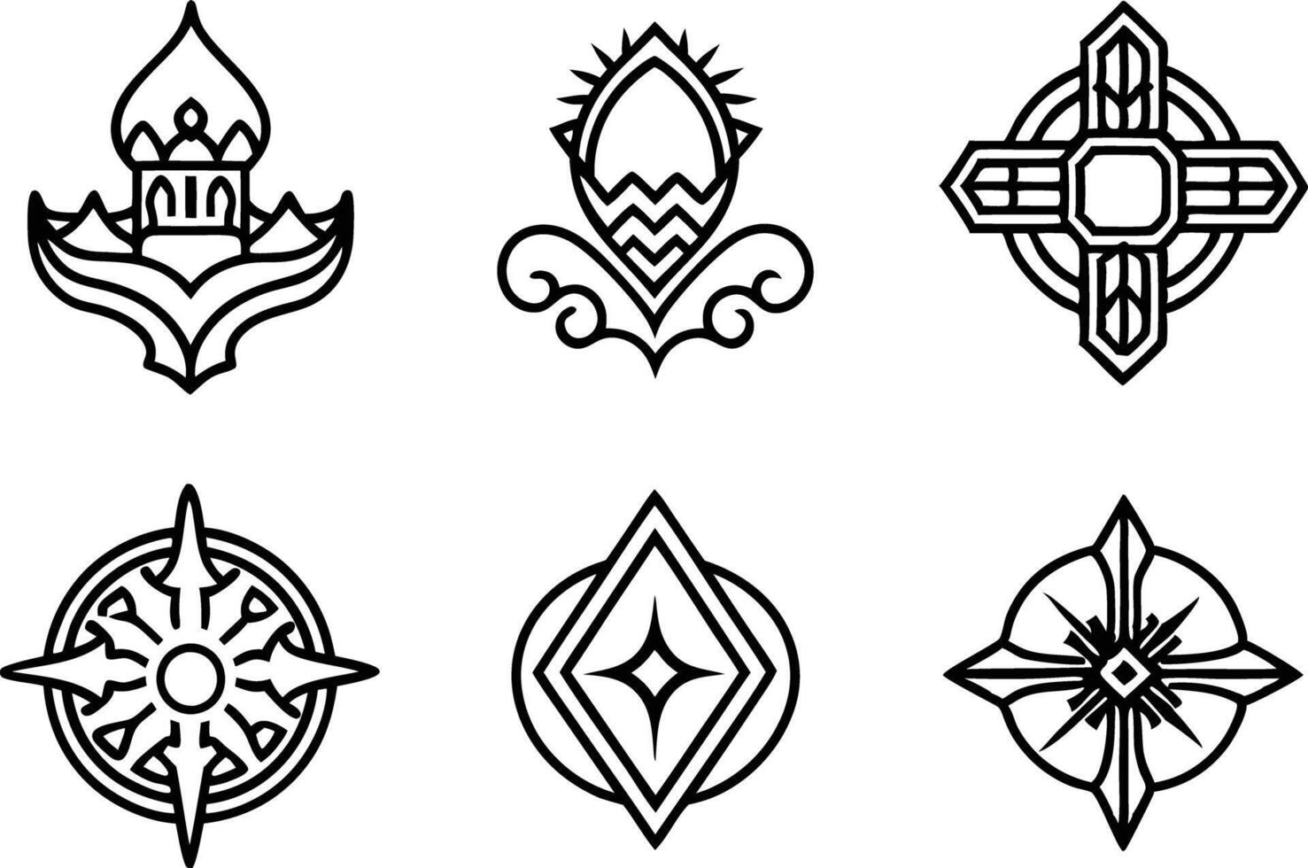 set off minimal logo and icon illustration black and white vector