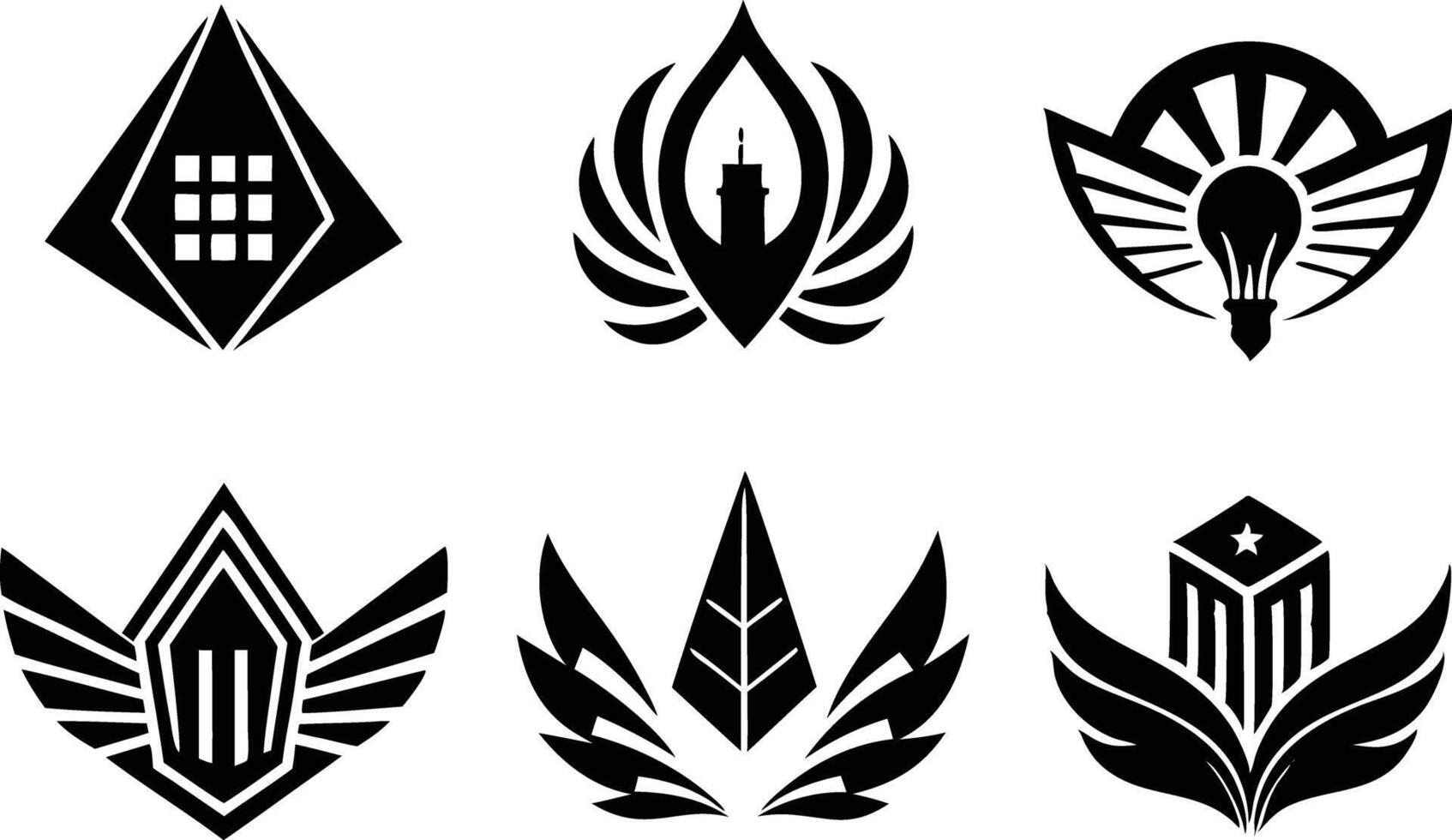 set off minimal corporate logo illustration black and white vector
