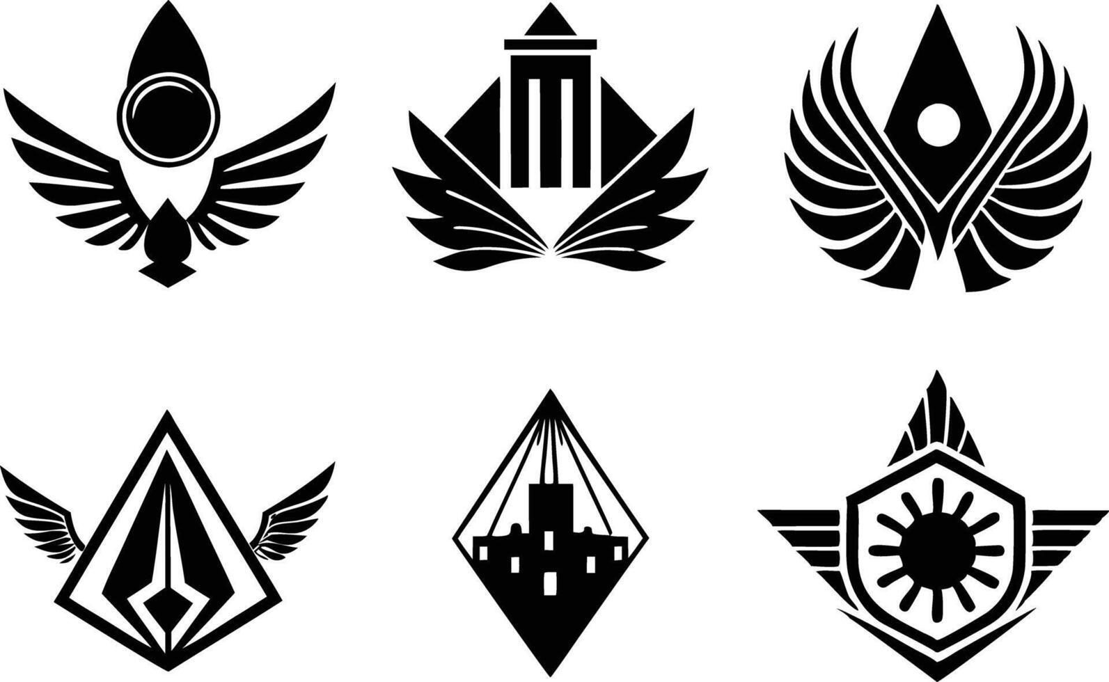 set off minimal corporate logo illustration black and white vector