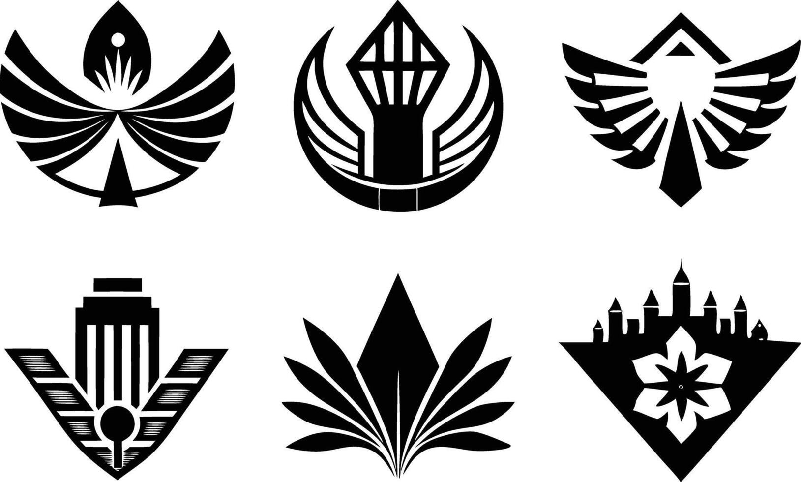 set off minimal corporate logo illustration black and white vector