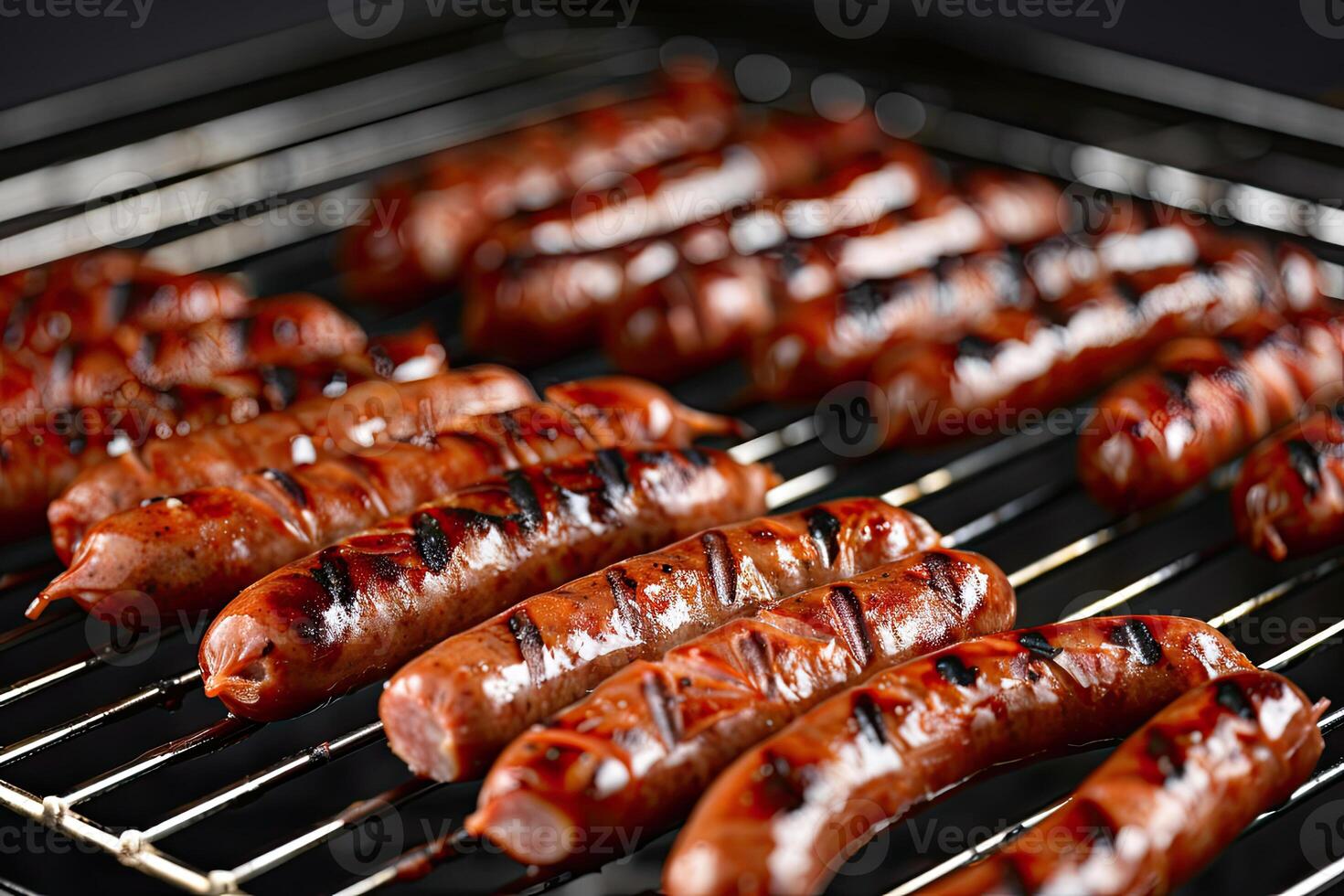Grilled Sausages Rows photo