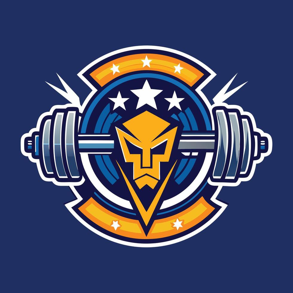 Fitness Logo illustration on solid background vector