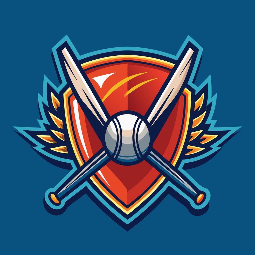 sports logo illustration isolated on solid background vector