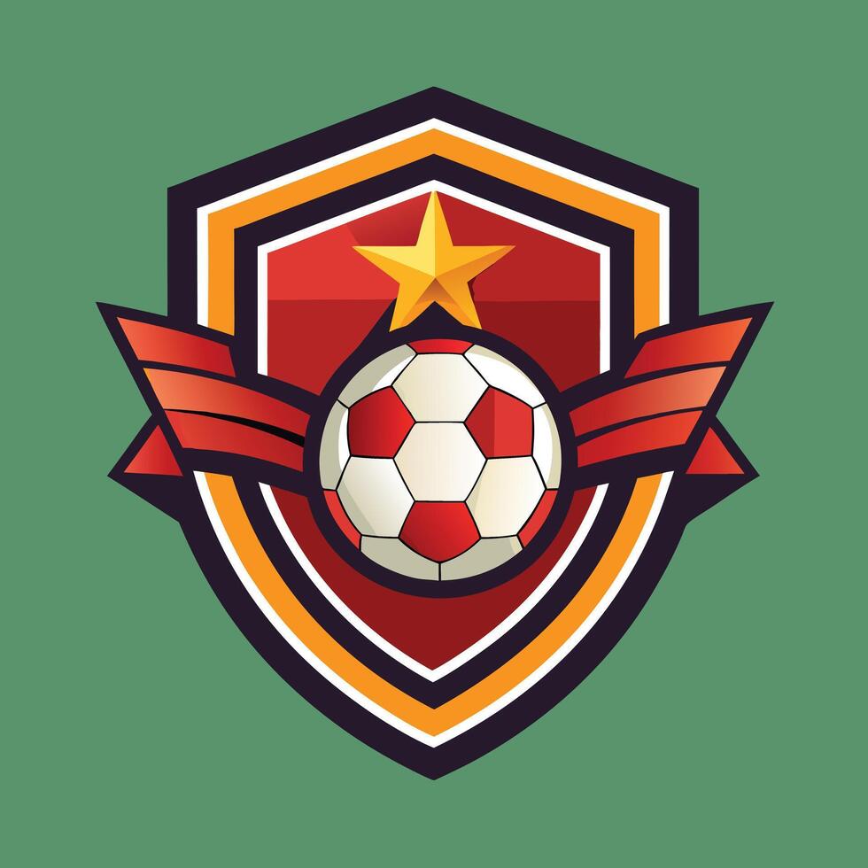 football team logo design illustration on solid background vector