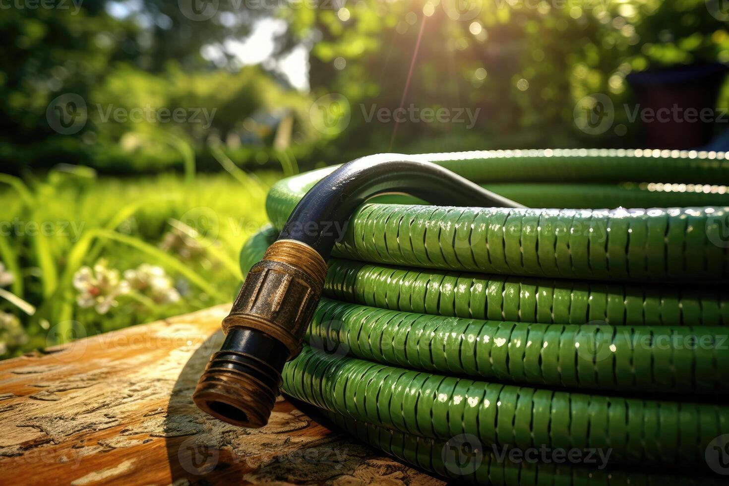 Hosepipe in Garden photo