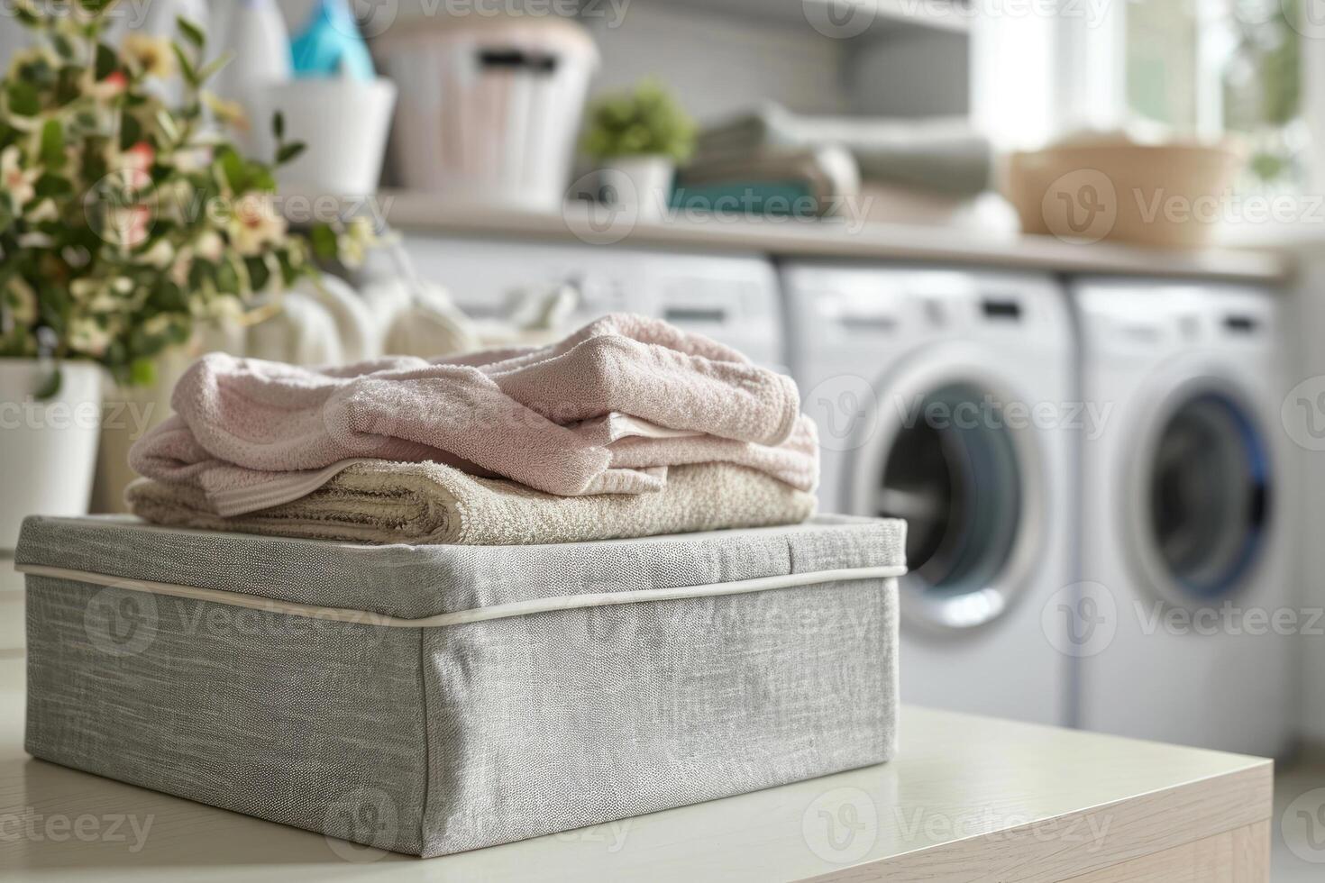Towels in Laundry Room photo