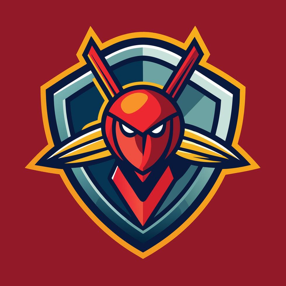 sports logo illustration isolated on solid background vector